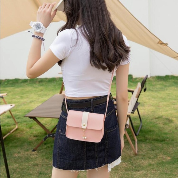 ⚠️Clearance💕Mini Color Block Square Bag Faux Pearls - Picture 3 of 7